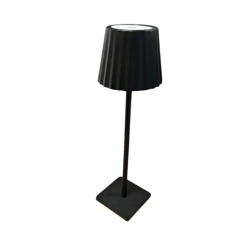 Meilleur Prix Lampe de Table Rechargeable Tactile Noire Design 3W CCT – 3000K/4200K/6400K