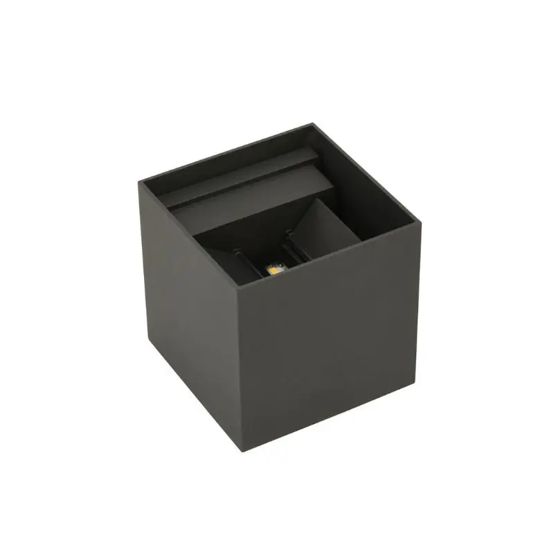 Prix Choc Applique Murale Graphite Grise 12W Double Faisceau IP65 Cube