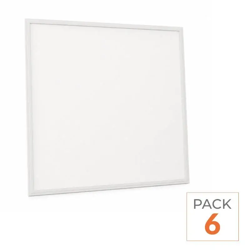 Panneau LED Slim 60×60 32W 130lm/W TRIAC Sans Flicker – Pack de 6 Vente Flash