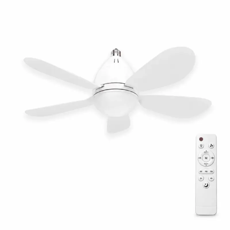 Ampoule Ventilateur LED E27 11W CCT avec Télécommande Ø42cm Meilleur Prix