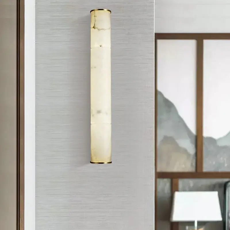 Petit Prix Brass natural marble wall lamp drop shipping foyer dining room stai…