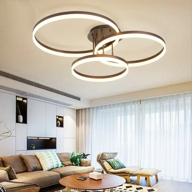 Modern led super bright circular ceiling light in living room, nord… Pas Cher