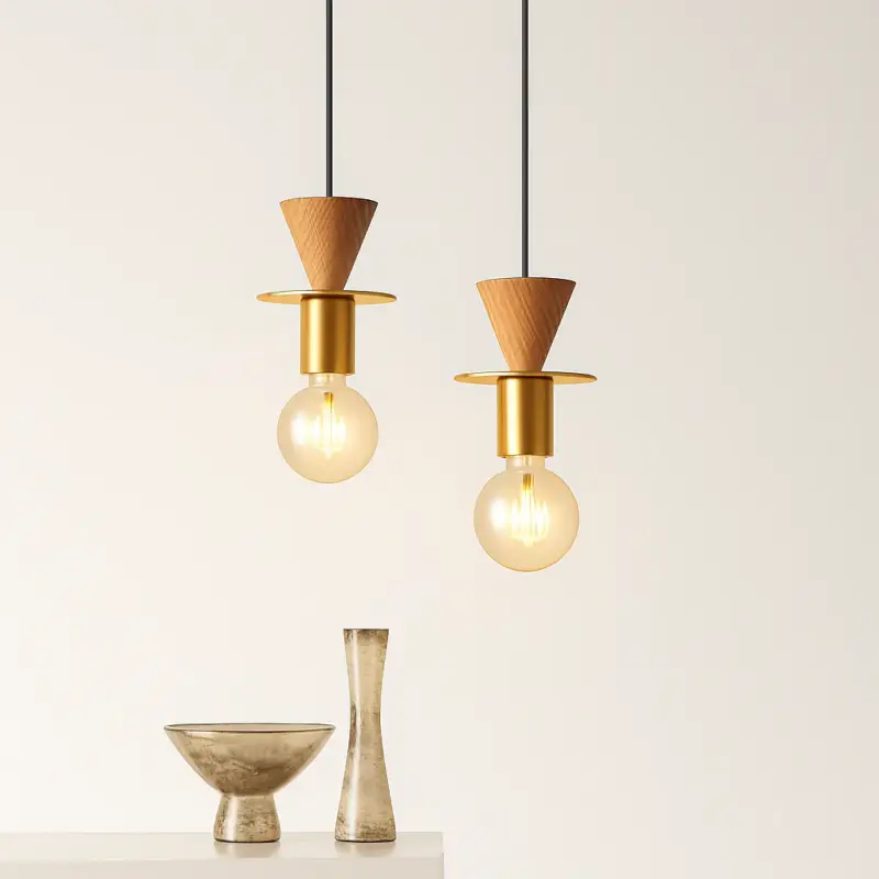 Usine Directe Suspension moderne en bois pour bar