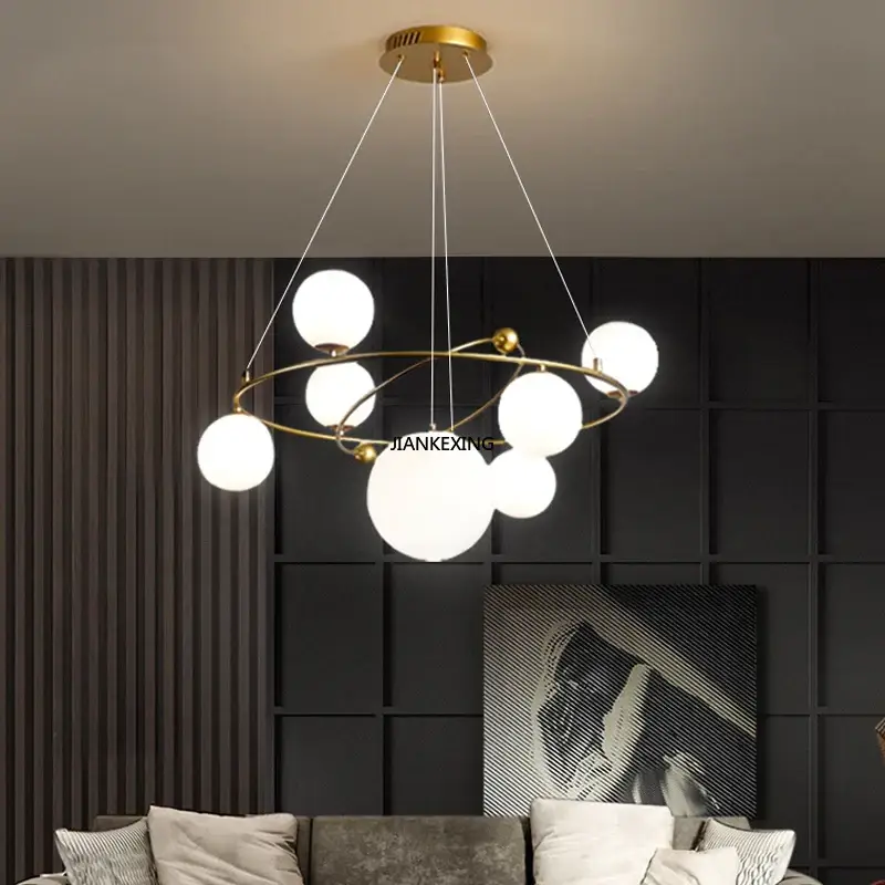 Suspension led minimaliste en verre pour décoration intérieure Bon Plan