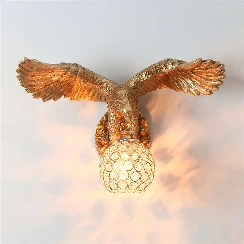 Solde Applique murale led design nordique en forme d'oiseau en résine