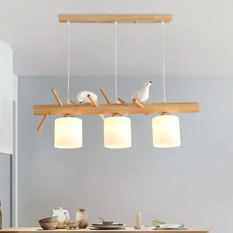 Paiement Sécurisé Suspension en bois style nordique et japonais