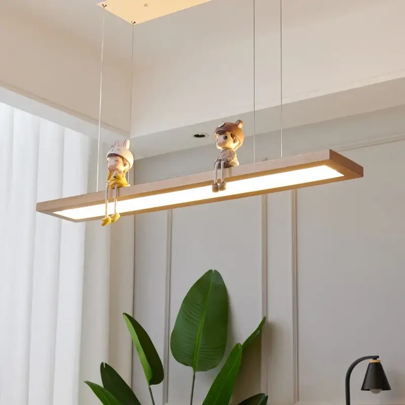 Remise Suspension led modernes créatives minimaliste en bois