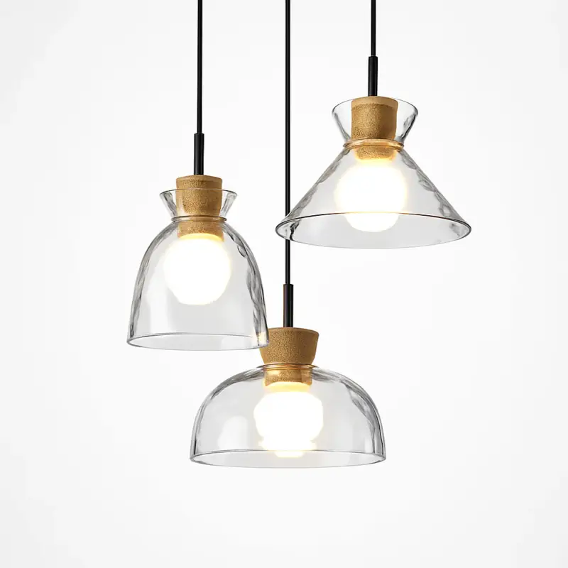 Suspension nordique avec abat-jour en verre pour restaurant Commander Vite