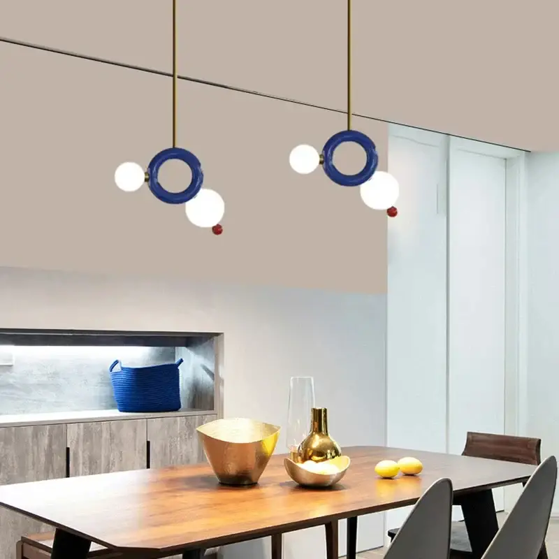 Suspension anneau métallique art déco pour Retour Gratuit