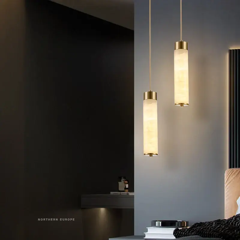 Suspension led en marbre et laiton avec cordon réglable Jusqu&rsquo;à Épuisement Des Stocks