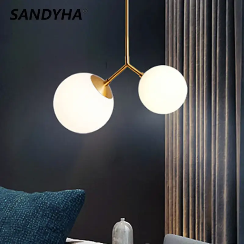 Super Prix Lustre moderne simple sandyha avec 2 boules led