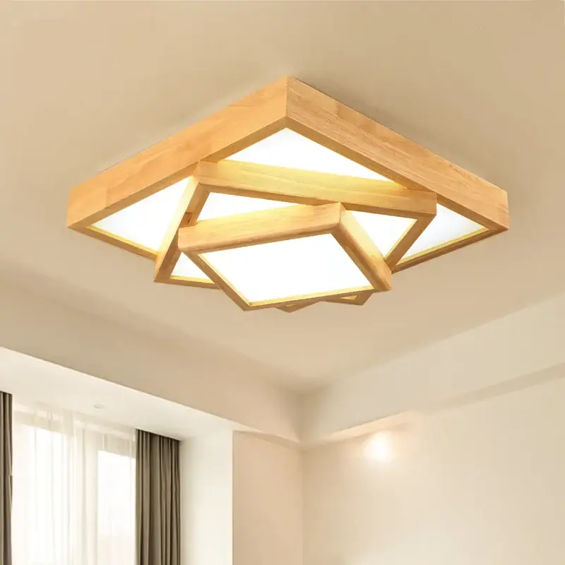 Populaire Lampes led de plafond en bois massif moderne