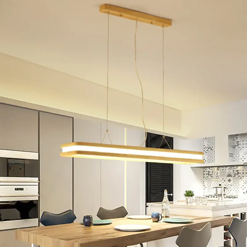 Suspension led en bois au design moderne décoratif d'intérieur Réduction