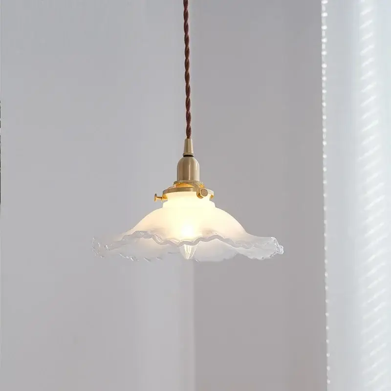 Suspension en verre et laiton design nordique vintage Commande En Gros