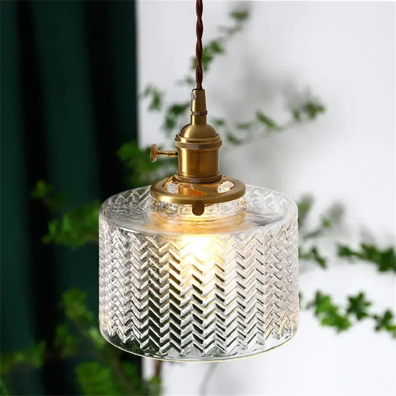 Suspension led moderne en laiton avec verre pour décoration maison Offre Limitée