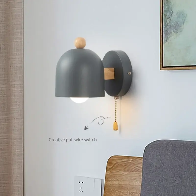 Produit De Marque Applique murale led macaron nordique décoration moderne avec interr…