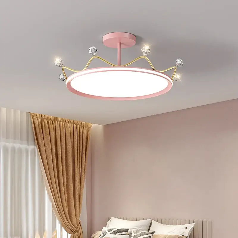 Promotion Plafonnier en forme de couronne pour chambre d'enfant princesse…