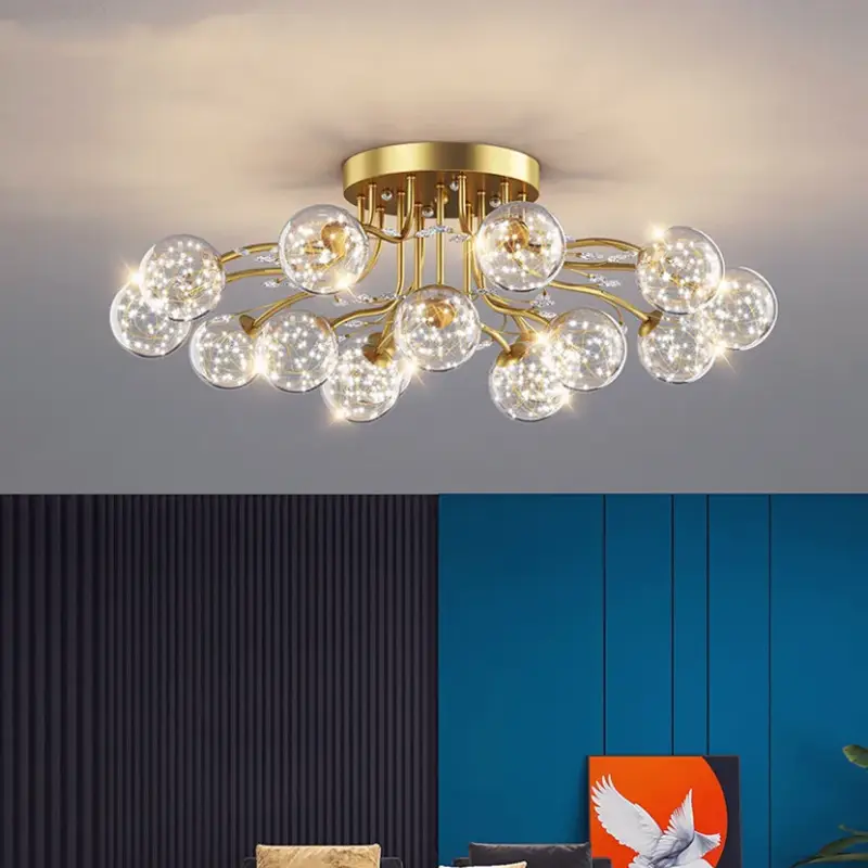 Solde Lustre led moderne en fer pour loft élégant