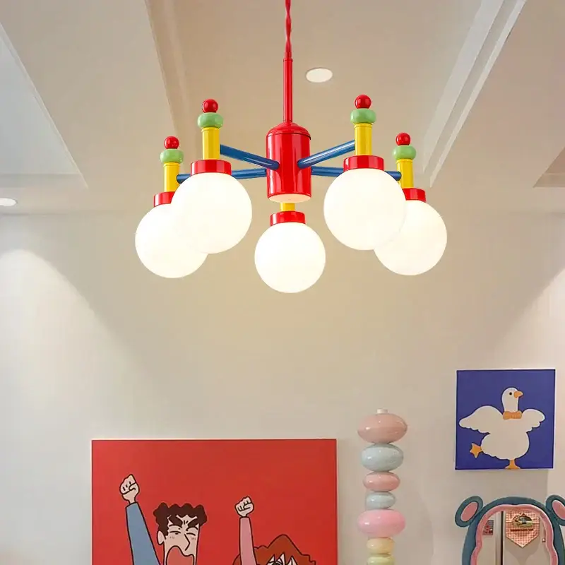 Remise Lustre led moderne pour chambre d'enfant style médiéval memphis