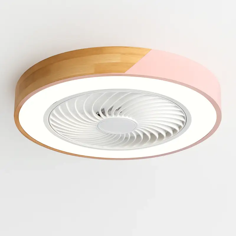 Nouvel Arrivage Plafonnier led en bois avec ventilateur et télécommande design moderne