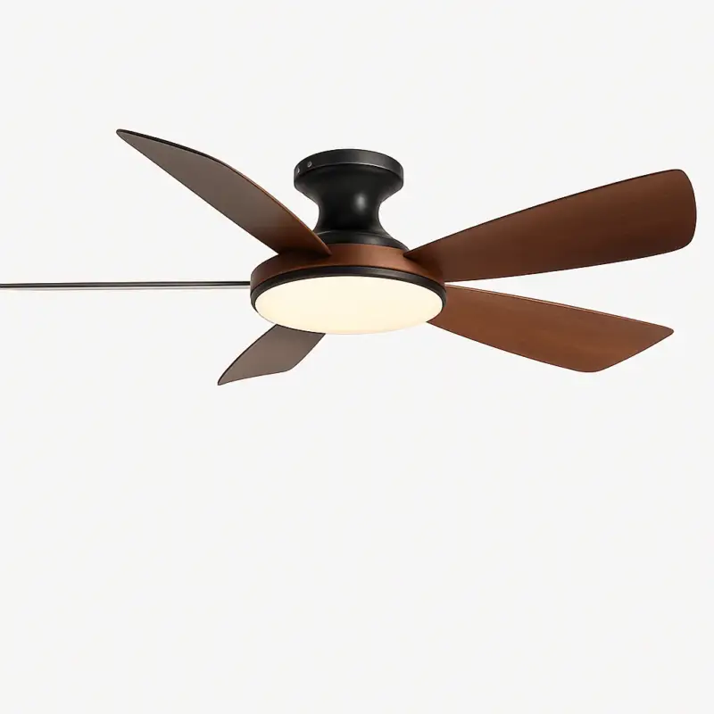 Ventilateur de plafond bas moderne avec lumière led et télécommande dc Dernière Chance