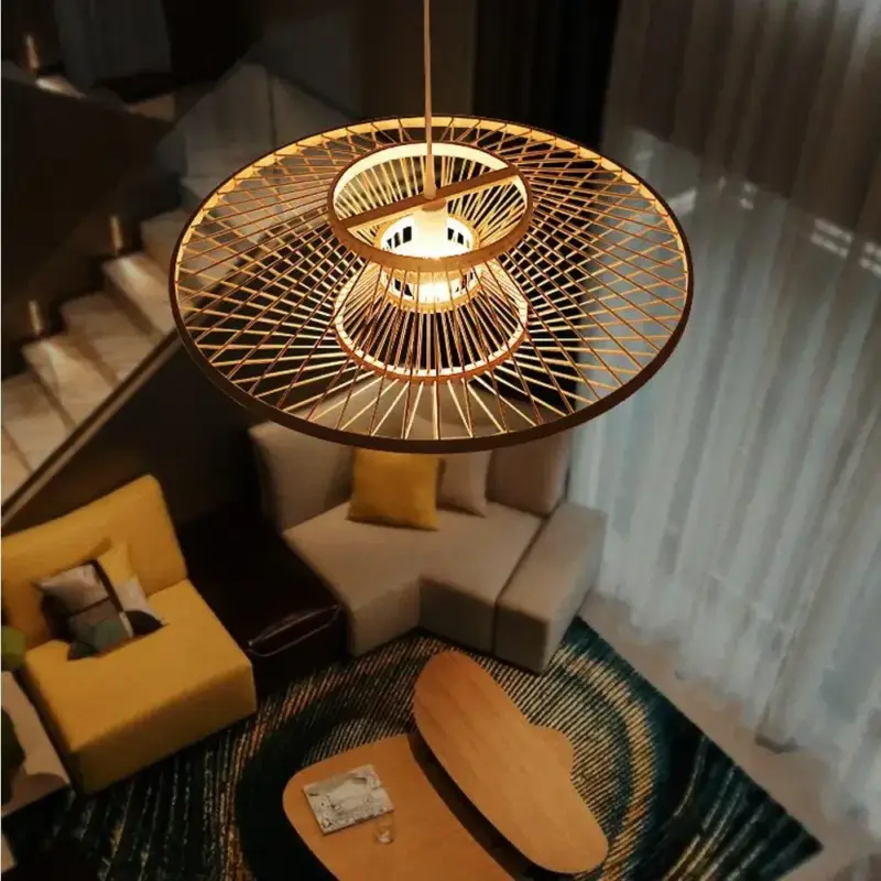 Seulement Aujourd&rsquo;hui Lustre en bambou d'art pour décoration et éclairage