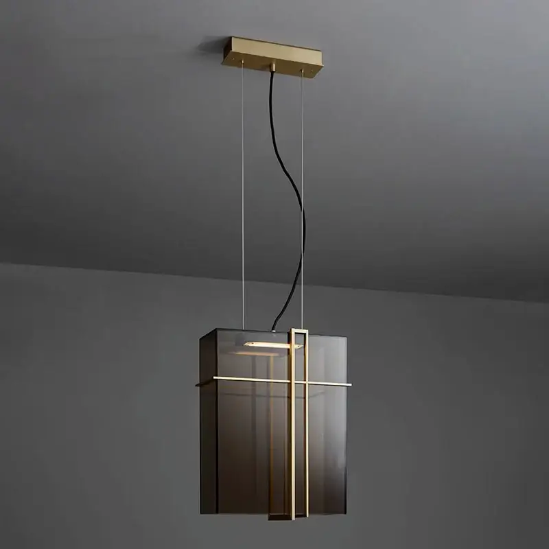 Prix Bas Suspension led minimaliste design italien en verre