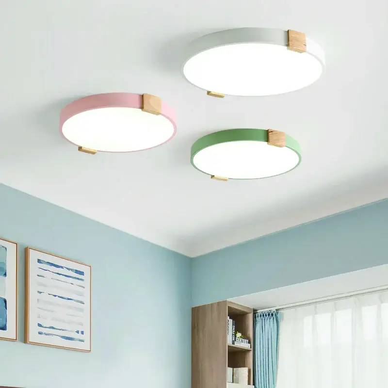 Réduction Nordic round led ceiling light made of creative decorative iron and…