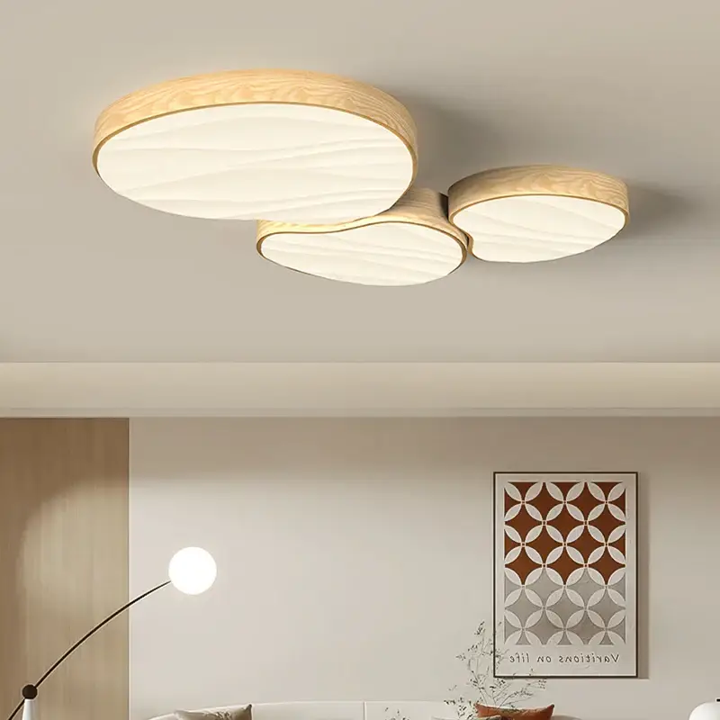 Offre Limitée Modern simple wood grain chandeliers for home lighting