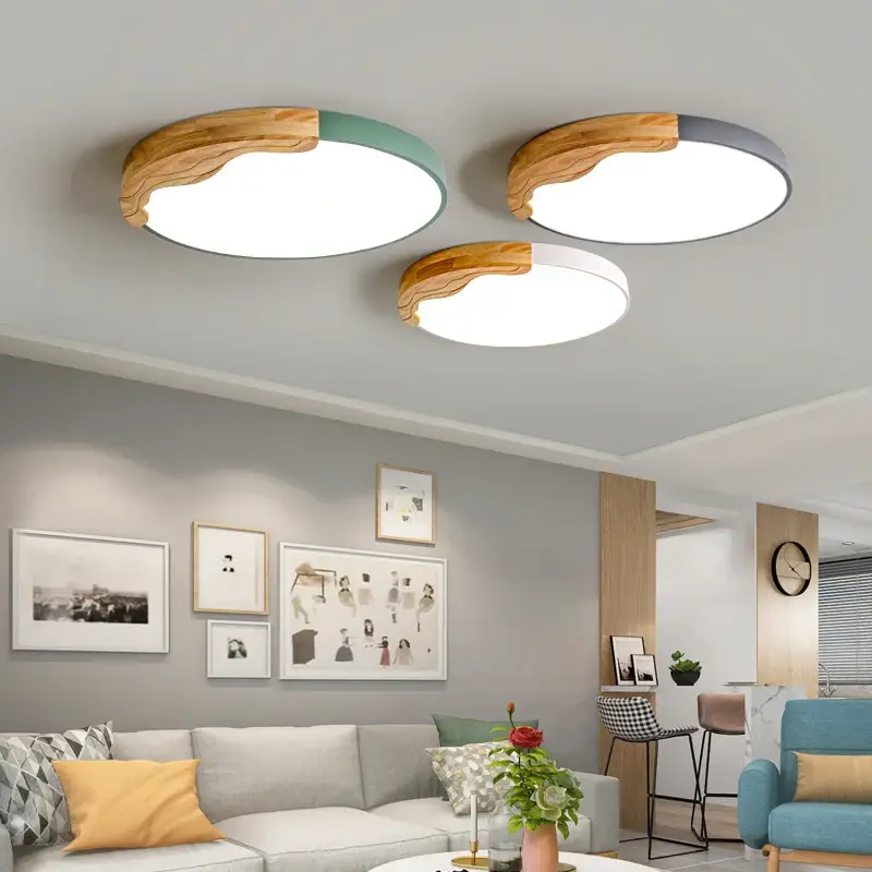 Nordic style recessed led ceiling light with round macaron details,… Vente Flash