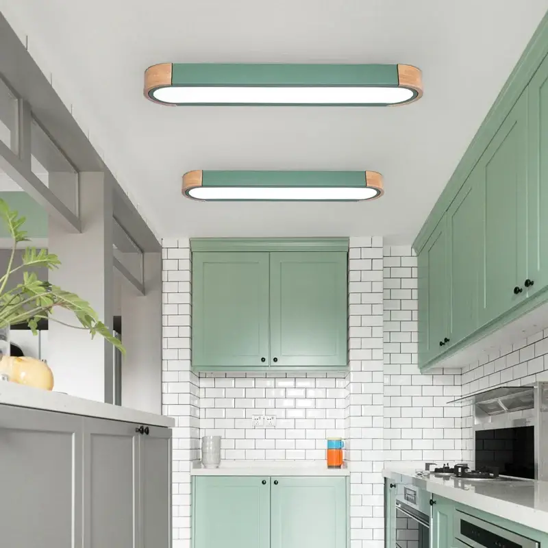 Simple and creative long rectangular led ceiling light Certifié