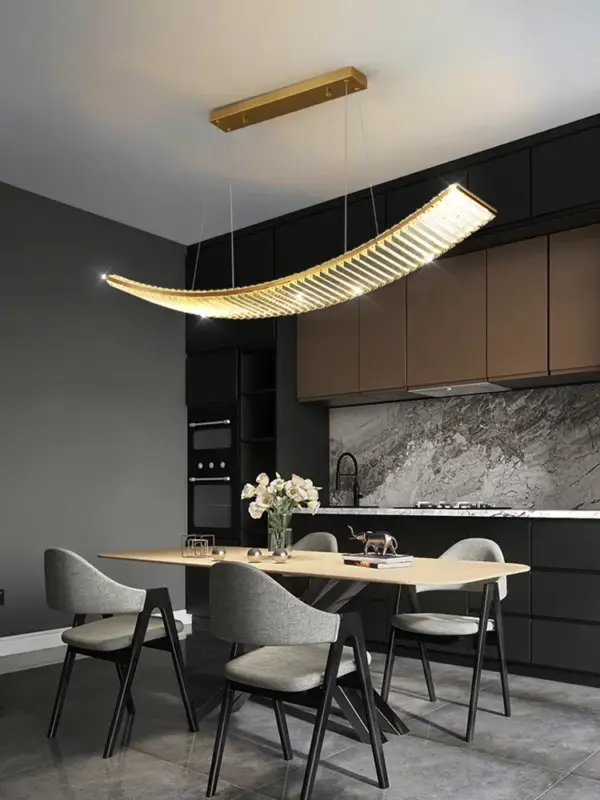 Promotion Saisonnière Nordic led crystal chandelier for modern rectangular kitchen