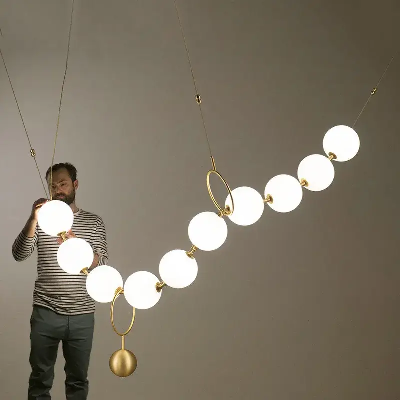 Nordic acrylic led chandelier for home decor Retour Gratuit