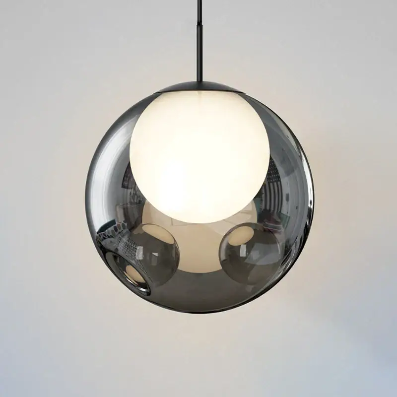Simple glass pendant lamp nordic decor indoor lighting Offre Limitée