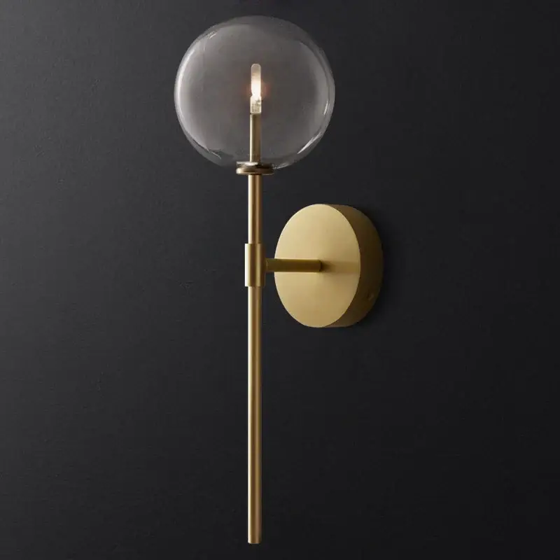 Acheter En Ligne Nordic retro glass ball wall light for decoration