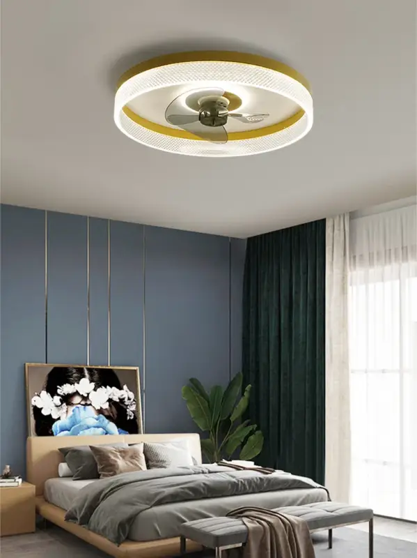 Prix Promo Modern ceiling light with fan and led 3 colours