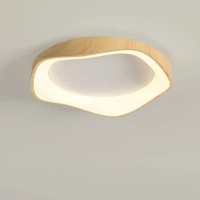 Prix Bas Modern circular led wood grain ceiling light for indoor use