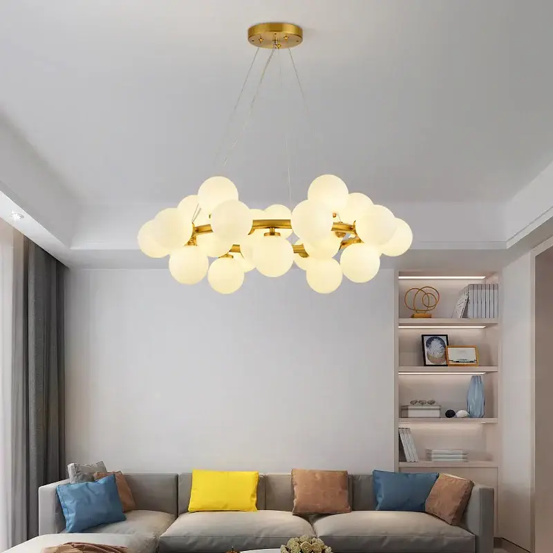 Usine Directe Nordic glass ball led chandelier for home decor