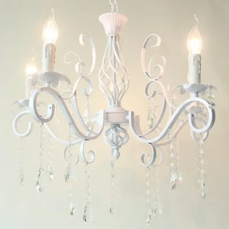 Nouvel Arrivage Vintage wrought iron chandelier with crystals for interior decoration