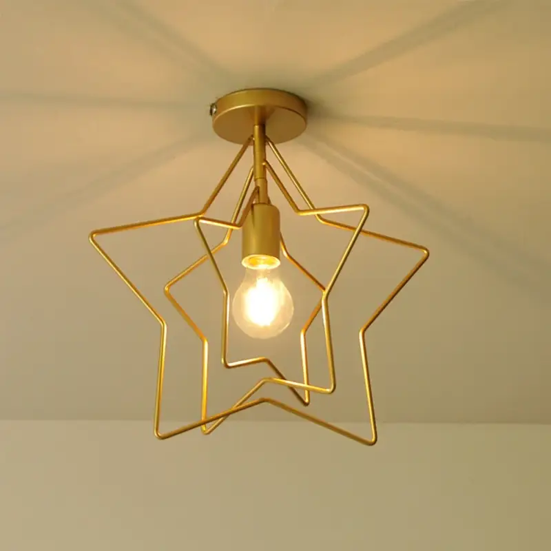 Produit De Marque Industrial gold metal ceiling light modern decorative loft lamp