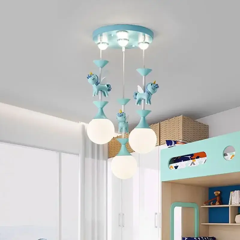 Usine Directe Modern led carousel chandelier for children's princess room