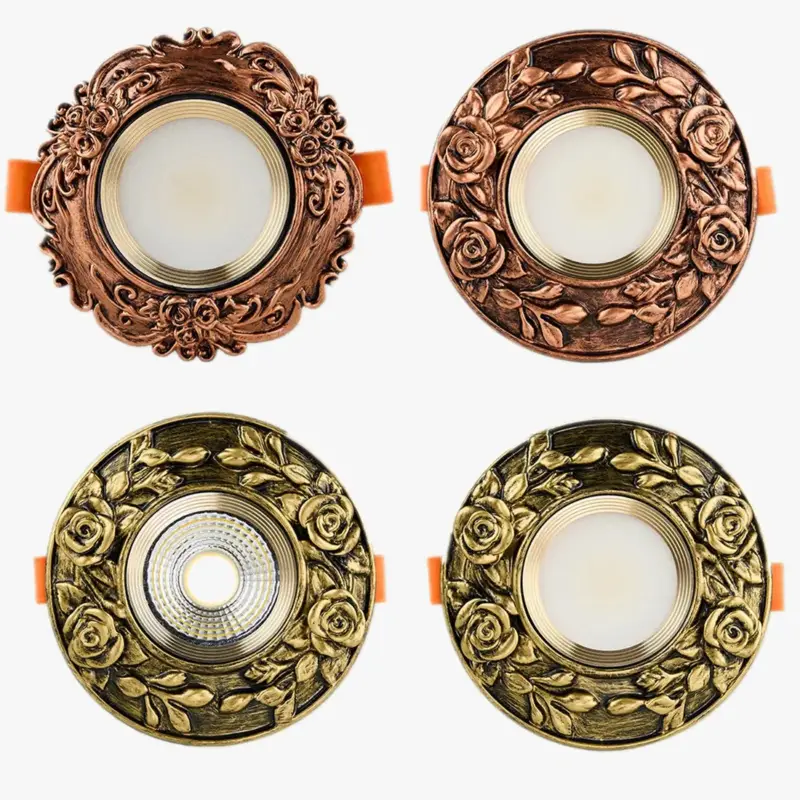 Super Prix Retro industrial style integrated bronze resin led ceiling light
