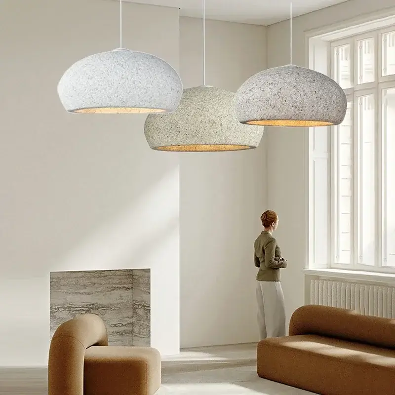 Wabi-sabi nordic led minimalist pendant light home decor Prix Réduit