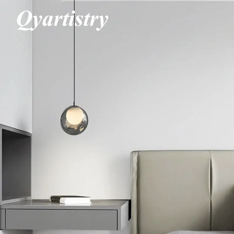 Acheter En Ligne Nordic glass led lampshade minimalist design lighting