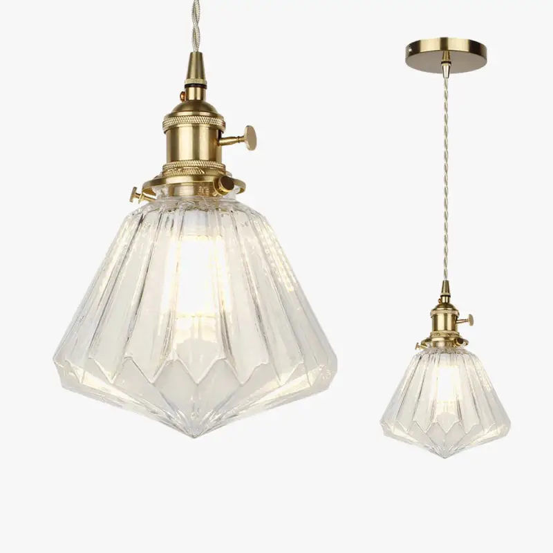 Offre Spéciale Minimalist nordic glass and copper pendant light