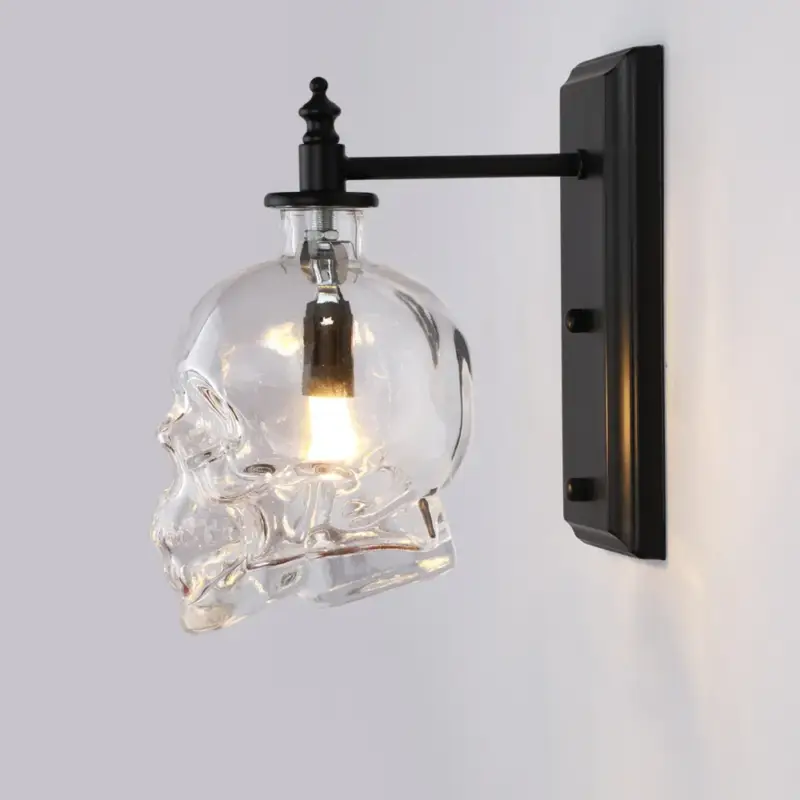 Offre Exclusive Retro skull industrial led wall light