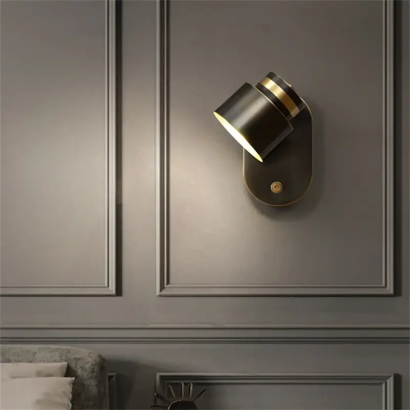 Swivel brass led wall light with switch for reading Commande En Gros