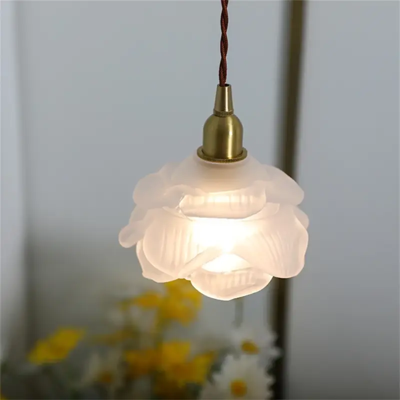 Nordic vintage glass and brass pendant light for home lighting Offre Limitée