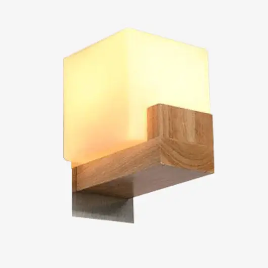 Wooden cube led wall light Meilleur Choix