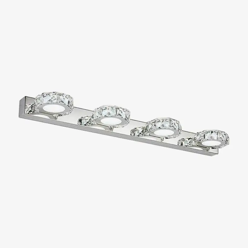 Bon Marché Led wall light for picture or mirror with round crystal spotlight l…